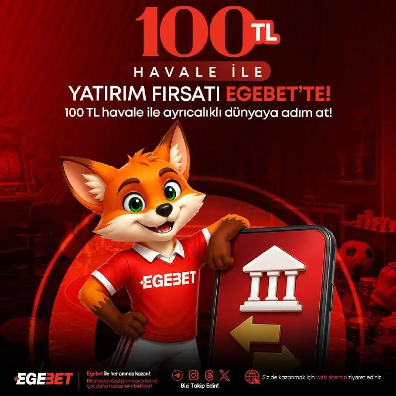 Egebet Telegram: 🔥🔥🔥🔥🔥🔥🔥 💸100 TL YATIRIM FIRSATI İLE KAZANMAYA ADIM ATIN! 🔥Egebet'te 100₺ havale…