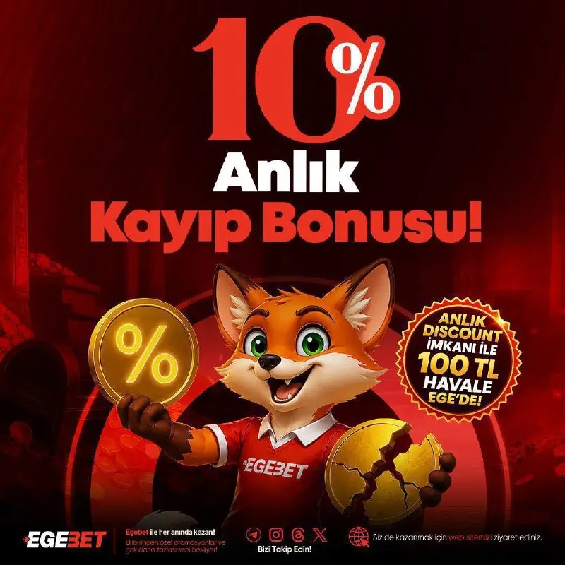 Egebet Telegram: 🎁🎁🎁🎁🎁🎁🎁🎁🎁 🔊EGEBET’TE KAYIP BONUSU ARTIK ANLIK! 💸%10 Anlık Kayıp Bonus ile oyun…