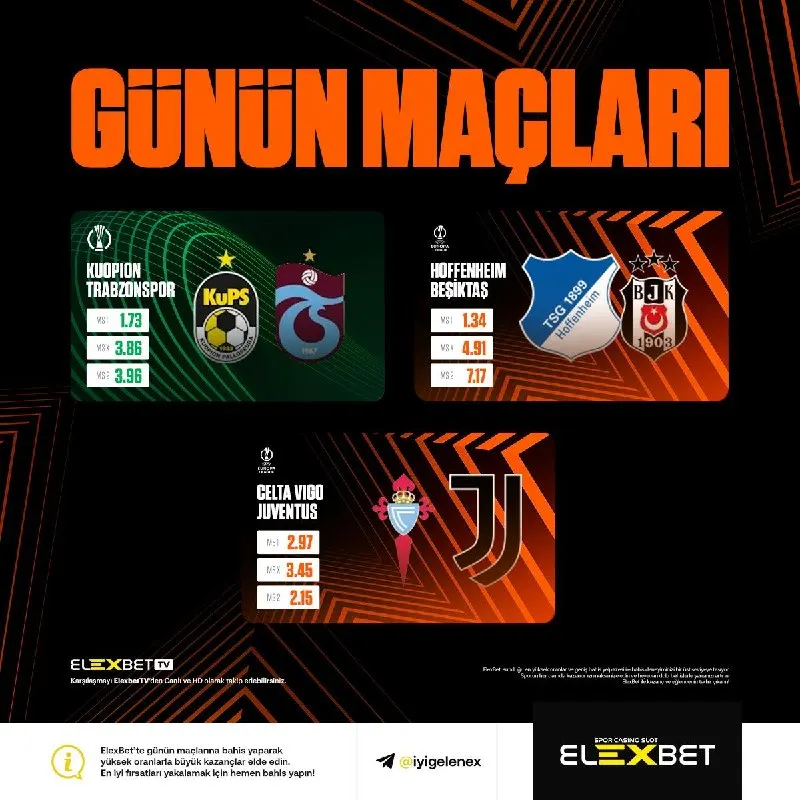 Elexbet Telegram: 🤾‍♂️ Trabzonspor ve Beşiktaş heyecanı Avrupa sahnesinde devam ediyor! 🍬 Dev…