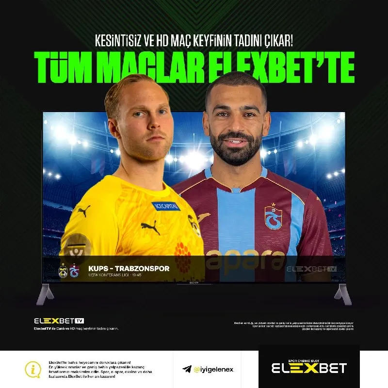 Elexbet Telegram: 📺 KuPS - Trabzonspor maçı ElexTV ekranlarında canlı! 🔥 Kesintisiz ve HD canlı…
