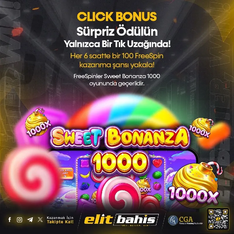 Elitbahis Telegram: 🍬 SWEET BONANZA 1000’DE HER 6 SAATTE BİR SÜRPRİZ! 🍬 Sweet Bonanza 1000…