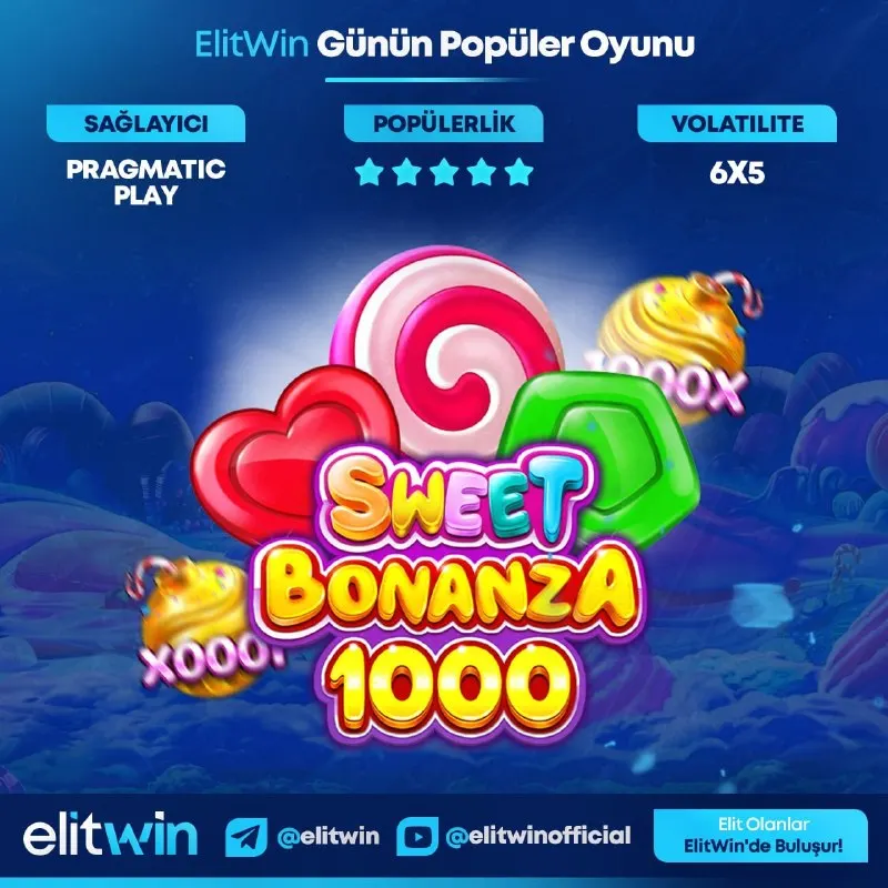 Elitwin Telegram: 💎 ElitWin X Pragmatic Play Kazanç Serisi 🍭 Günün Popüler Oyunu: Sweet Bonanza…