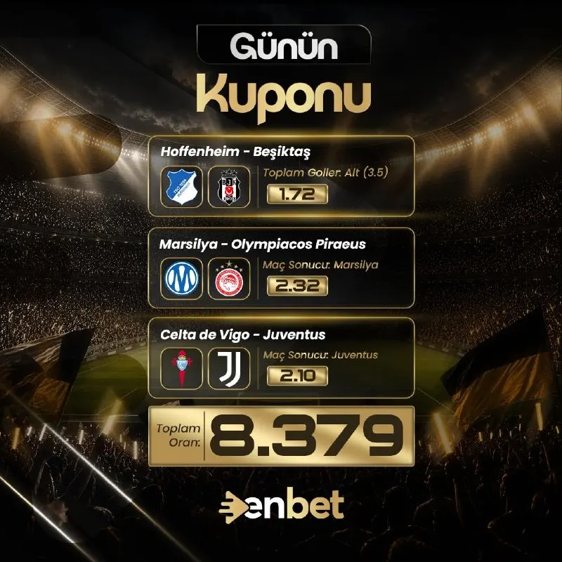 Enbet Telegram: 👑👑👑👑 🇪🇺🇪🇺🇪🇺🇪🇺🇪🇺🇪🇺 ❤️ GÜNÜN KUPONU İLE KASANI KATLA! ❤️ Hoffenheim - Beşiktaş |…