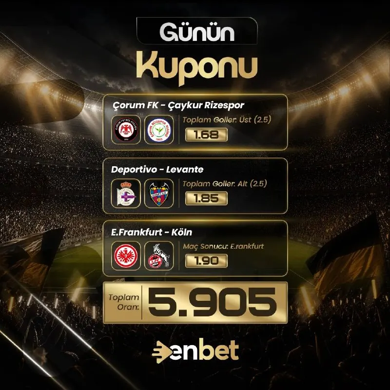 Enbet Telegram: 👑👑👑 ❤️ GÜNÜN KUPONU İLE KASANI KATLA! ❤️ Çorum FK - Çaykur Rizespor | Toplam…
