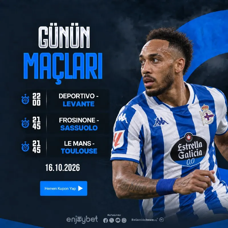 Enjoybet Telegram: Sürpriz bonuslar seni bekliyor⛈ ⚡Günün maçına oynamadan geçme! ✅ Hemen katıl…
