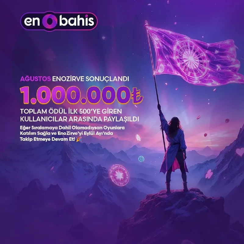 Enobahis Telegram: 📣1.000.000 ₺ değerinde Ağustos Ayı EnoZirve Sonuçlandı 🏔 ⚡️1.000.000₺ Toplam…