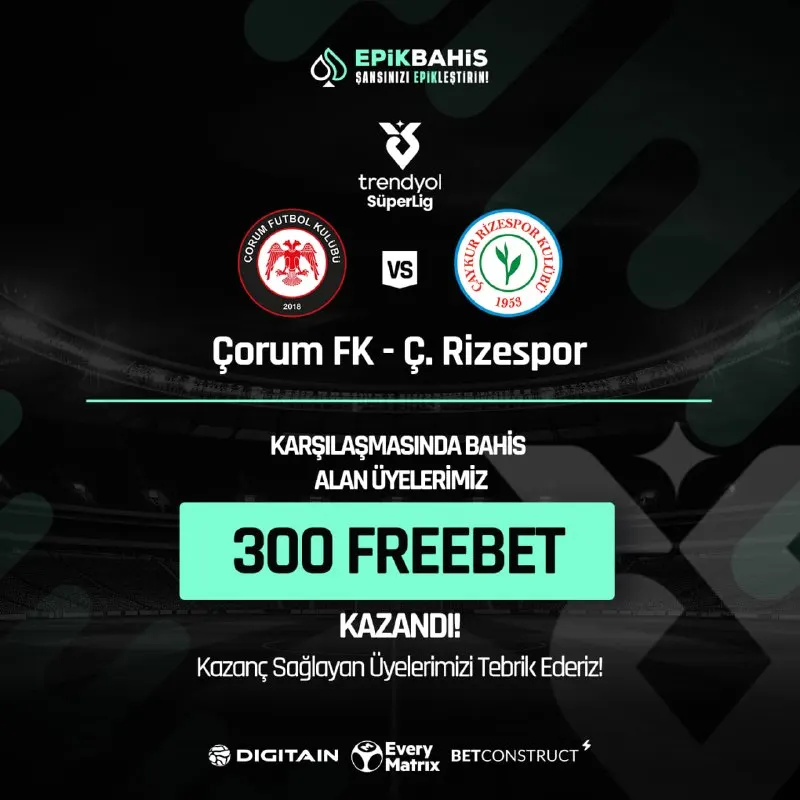 Epikbahis Telegram: 😍😍😍😍😍😍 İLE GOL VARSA FREE BET VAR! 🎁 🎯 BAHİS HEYECANI EPİKBAHİS'TE HER ZAMAN…