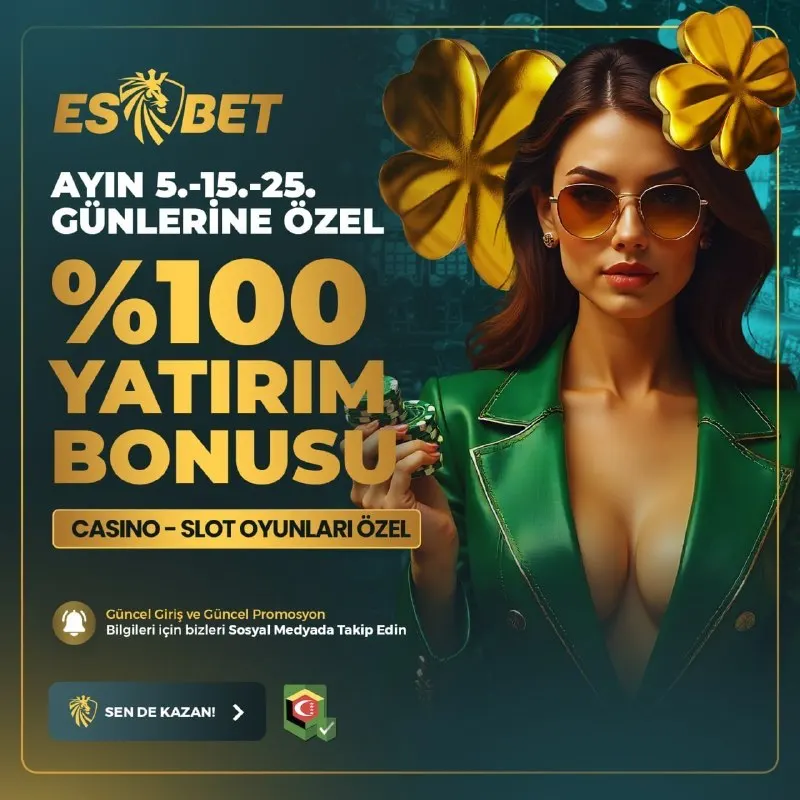 Esbet Telegram: 💥ESBET %100 BONUS ŞÖLENİ BAŞLADI!💥 AYIN EN ÖZEL GÜNLERİNDE KAZANÇ FIRSATLARI…