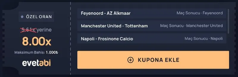 EvetAbi Telegram: 🥸 Günün Garantisi 🇫🇷 Feyenoord - AZ Alkmaar 🇳🇱 Maç Sonucu • Feyenoord 🏴󠁧󠁢󠁥󠁮󠁧󠁿…