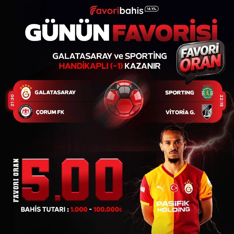 Favoribahis Telegram: 🏆 Günün İkili Favorisi “İkili Maç Kombine” 🗓 14.08.2026 ⚽️ Galatasaray ve…