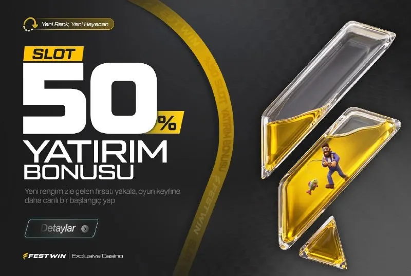 Festwin Telegram: 🥇 Hergün %50 Slot Bonusu Seninle! 👑 Minimum 100₺ yatırımlara özel slot keyfi…