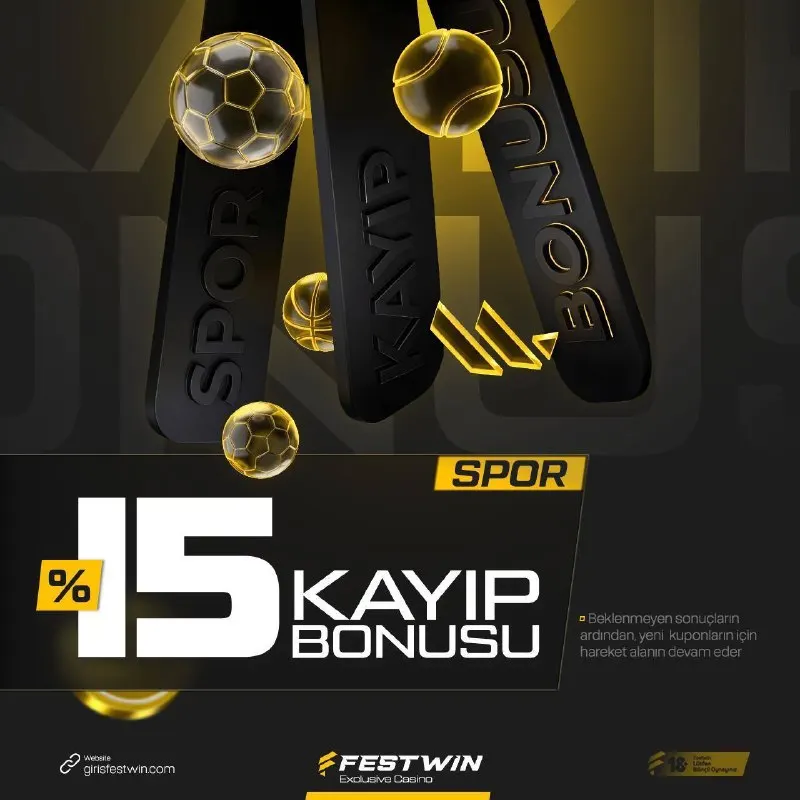 Festwin Telegram: ⚽️ %15 Spor Kayıp Bonusu 💎 Spor Bahislerinde Şans Senden Yana Olmadıysa Üzülme!…