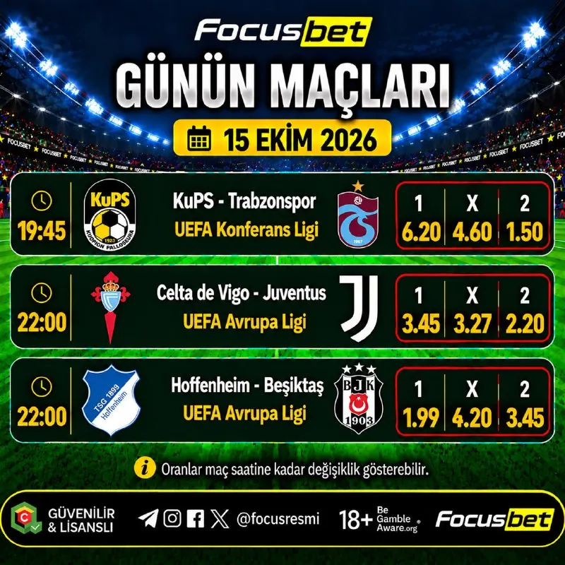 Focusbet Telegram: ❤️😄😄❤️😍 ⚽️ Günün nefes kesen karşılaşmaları focusbet'te! 🔥 🏆 Futbolun…