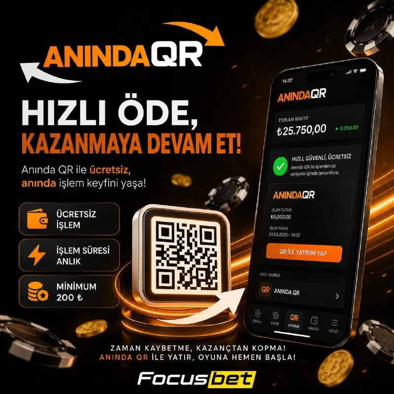 Focusbet Telegram: 📣 😜👍😢🥵🥵 📣 👨💻 Anında QR ile Hızlı Yatırım FocusBet'te ‼️ 🕔 Saniyeler içinde…