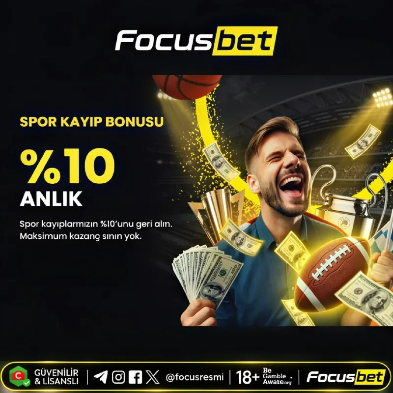 Focusbet Telegram: 👍☺️❤️🙄😯 ⚽️ ANLIK 🔣1️⃣0️⃣ SPOR KAYIP BONUSU! 🤝 Kazanç sadece kazandığında değil…