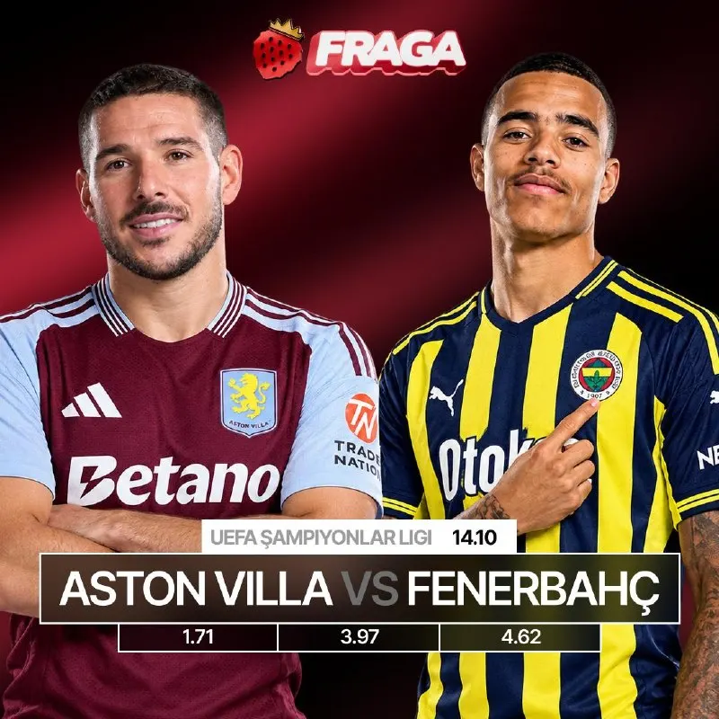 Fragabet Telegram: 🔥 Bugün UEFA Şampiyonlar Ligi’nde Aston Villa, Fenerbahçe’yi konuk ediyor! 💪…