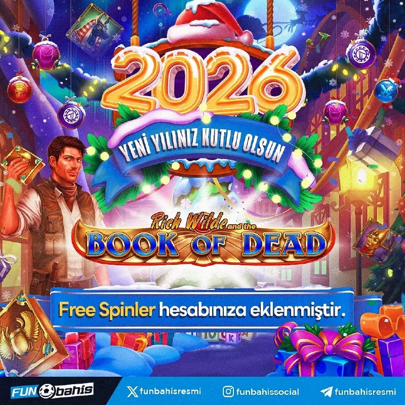 Funbahis Telegram: Funbahis'ten Yeni Yıl Hediyesi 🌟 Book of Dead slot oyununda geçerli hediye Free…
