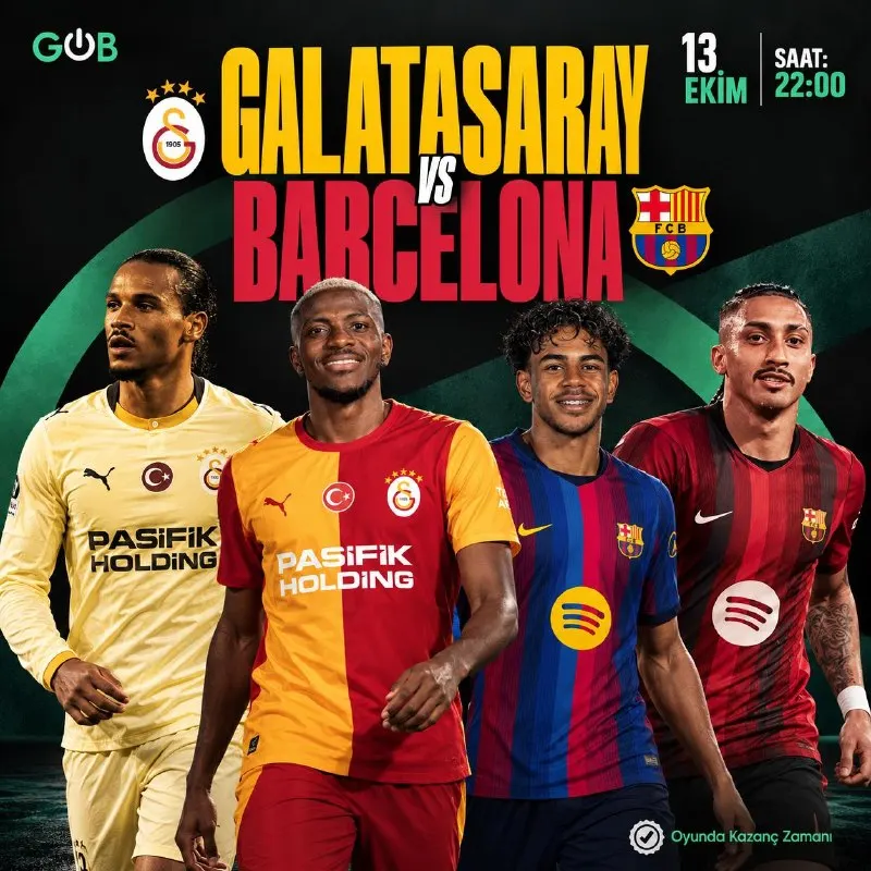 GameOfBet Telegram: ⚡️ HERKESİN BEKLEDİĞİ O KARŞILAŞMA ! ⚽️ KUPONUNU YAP - MAÇI CANLI İZLE - KAZAN…