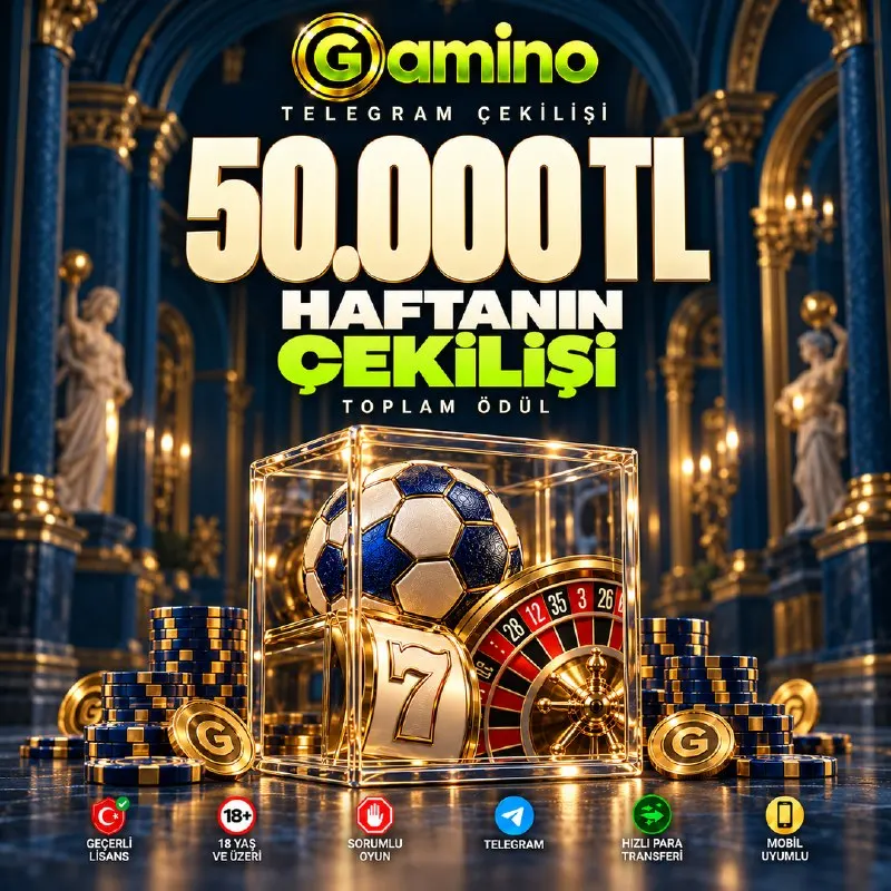 Gamino Telegram: 🎟 HAFTALIK 50.000 TL ÇEKİLİŞİ Haftalık çekilişe katıl, 50.000 TL ödül…