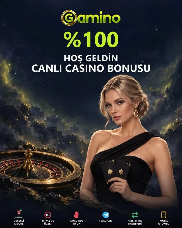 Gamino Telegram: ♦️ %100 HOŞ GELDİN CANLI CASINO BONUSU 💳 İlk yatırımınıza %100 bonus. 💰 Minimum…