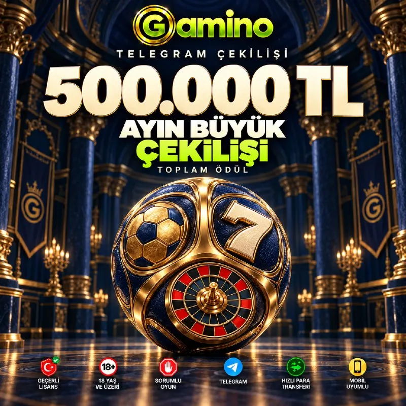 Gamino Telegram: 🏆 AYLIK 500.000 TL ÇEKİLİŞİ Büyük ödül 100.000 TL! 🔥 Her ay 200 kişiye toplam…
