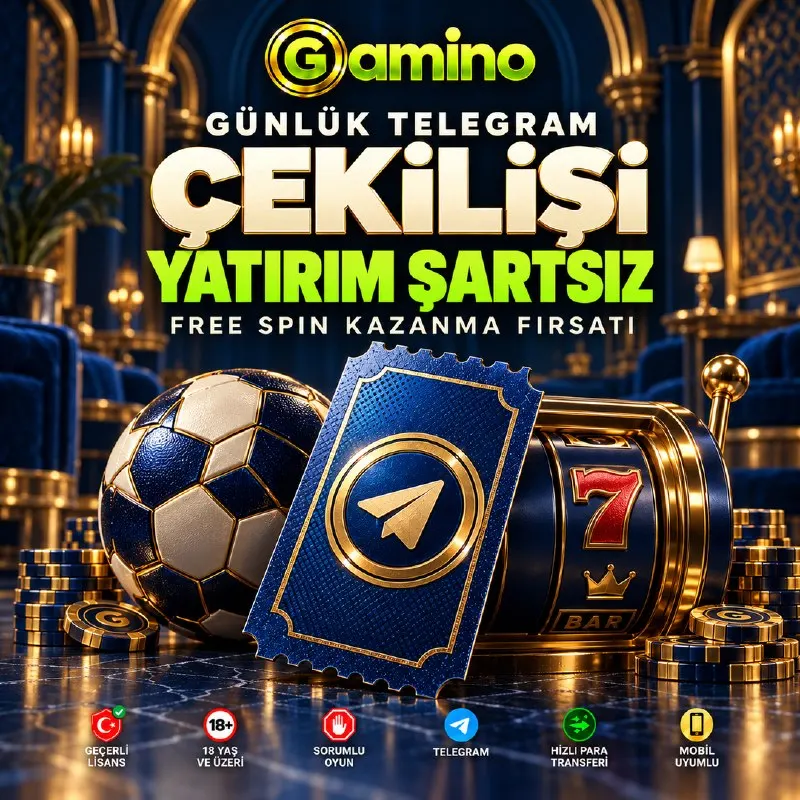 Gamino Telegram: 🎁 GÜNLÜK 50 FREE SPIN ÇEKİLİŞİ Her gün 5 kişiye 50 FS! 🍀 ✅ Katılım için Gamino…