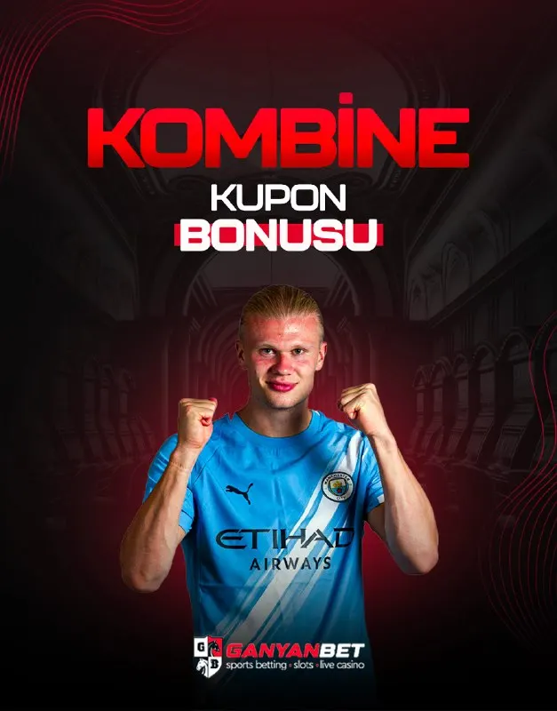 Ganyanbet Telegram: ⚽ KOMBİNE BONUSU — %35'E VARAN! ⚽ 📈 4 maç ve üzeri her kupona ekstra kazanç! Ne…