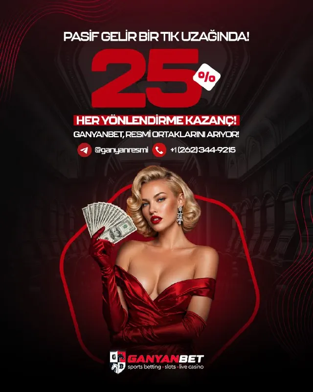 Ganyanbet Telegram: 🤝 RESMİ ORTAKLIK PROGRAMI! 🤝 💸 Tanıttığın her üyeden ömür boyu %30'a varan…