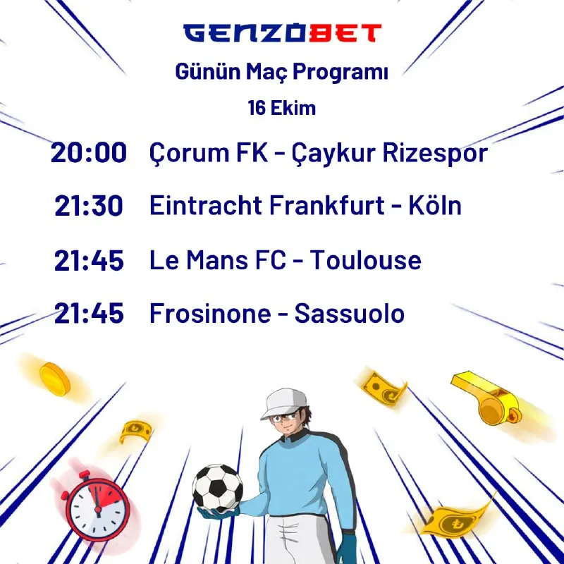 Genzobet Telegram: ⚡️ Tribün ruhunu ekran başından hisset! 16 Ekim günü Çorum FK - Çaykur…