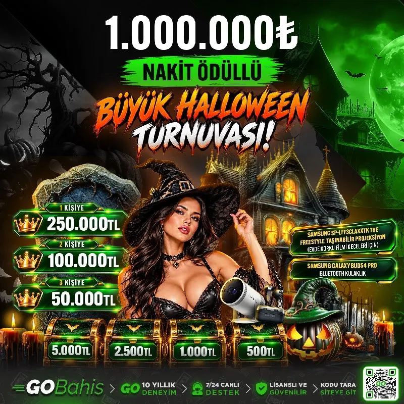 Gobahis Telegram: 📣 1.000.000TL Ödüllü Büyük Halloween Turnuvası!🎃 🎁 Ödül havuzunda kazanç…