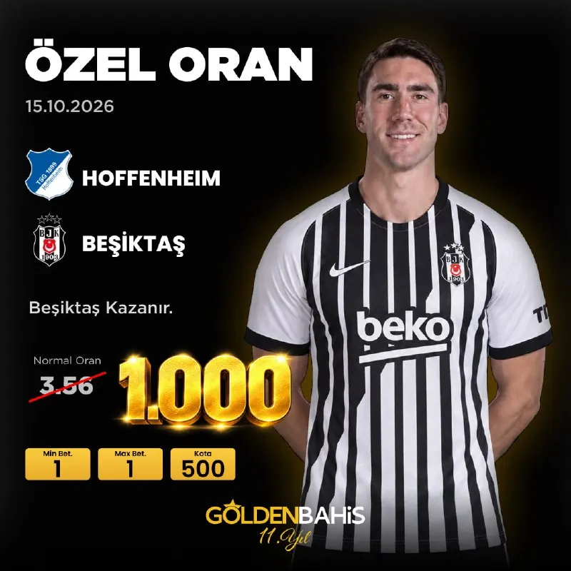 Goldenbahis Telegram: 💣 GOLDENBAHİS ÖZEL ORAN AKTİF! 💣 ✔️BEŞİKTAŞ KAZANIR 💣 ÖZEL ORAN : 😊😂😂😂 💣 💰 Min…