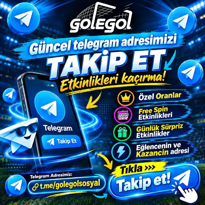 Golegol Telegram: 🚀Telegram kanalımızı takip et Etkinlikleri ve fırsatları kaçırma! 💎Özel Oranlar…