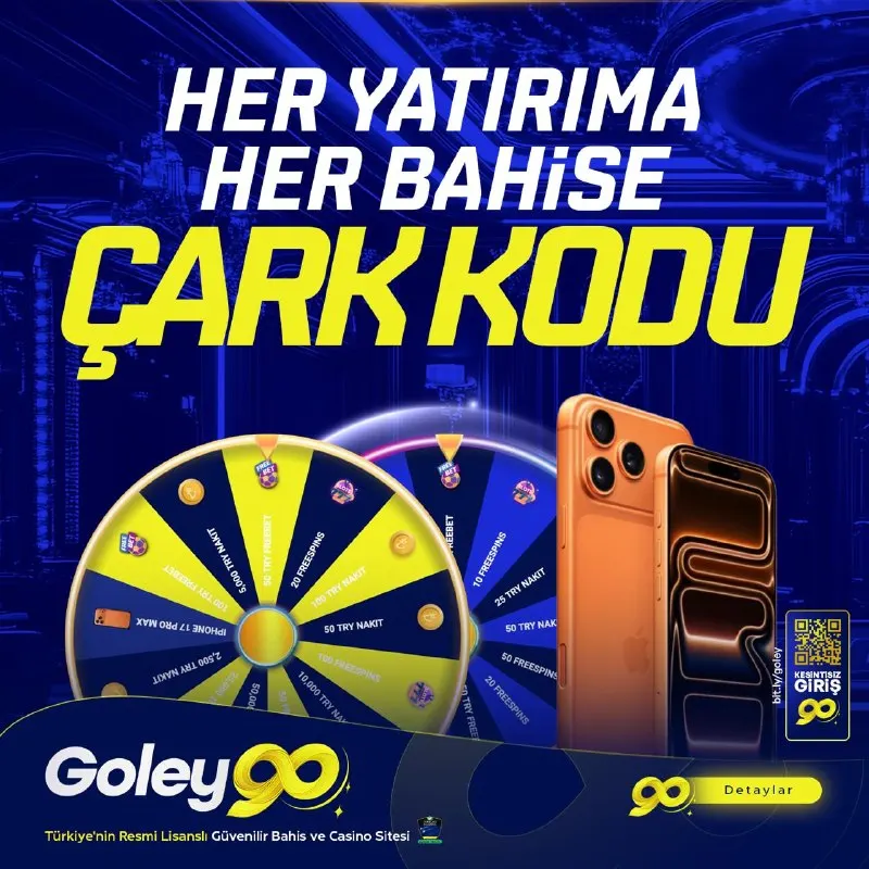 Goley90 Telegram: 🎁 HER YATIRIMA HER BAHİSE ÇARK KODU! 💎 💰 Çarkı Döndür ve Kazan Her yatırımın…