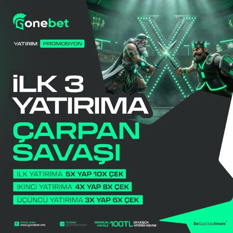 Gonebet Telegram: ⚡️ KAZANCINA KAZANÇ KAT! İlk 3 Yatırımını 🔘 5 katı yap ▶️ 10 katı çek 🔘 4 katı…