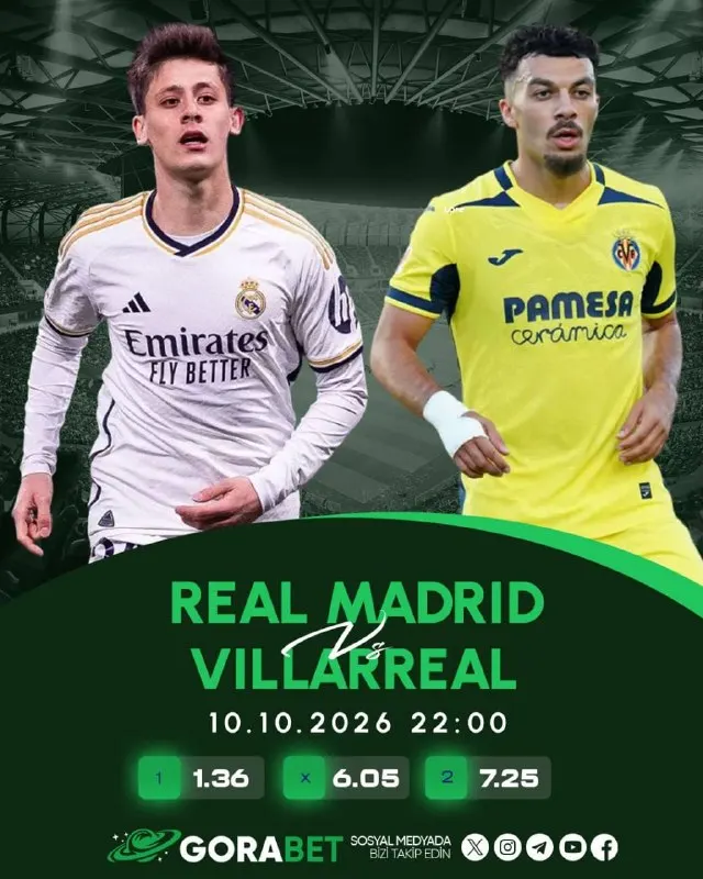 Gorabet Telegram: 😍 GÜNÜN KARŞILAŞMASI! 😍 😍😍😍😍😍😍😍😍😍😍 Real Madrid - Villarreal 📅 10.10.2026 | ⏰…