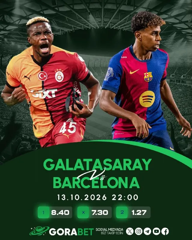 Gorabet Telegram: 😍 GÜNÜN KARŞILAŞMASI! 😍 😍😍😍😍😍😍😍😍😍😍 Galatasaray - Barcelona 📅 13.10.2026 | ⏰…