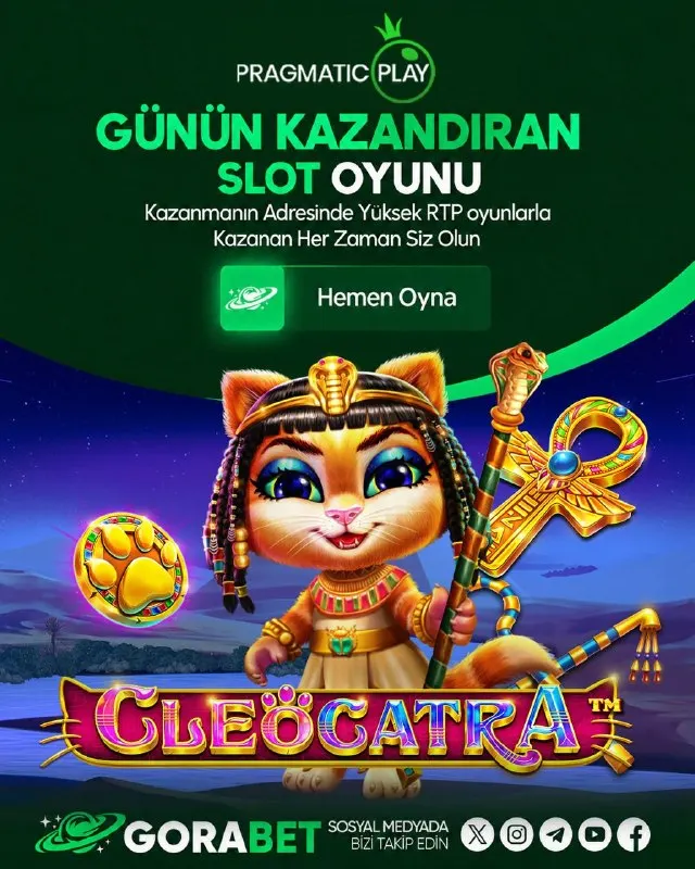 Gorabet Telegram: 🐾 Günün Kazandıran Slotu: CLEOCATRA! 👑 😍😍😍😍😍😍😍😍😍😍 Pragmatic Play'in Antik Mısır…
