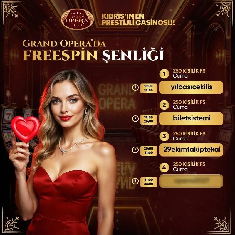 Grand Operabet Telegram: 🔥Free Spin Kodu: 29ekimtakiptekal 🔥Kod Sayısı: 250 🍀 FREESPİN Koşulları; 📣…