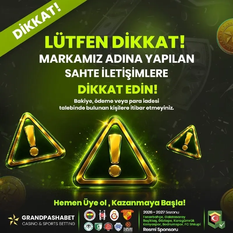 Grandpashabet Telegram: 🔒 GÜVENLİĞİNİZ BİZİM İÇİN ÖNEMLİ! 🔒 ❕Markamız adına sizinle iletişime geçen ve…