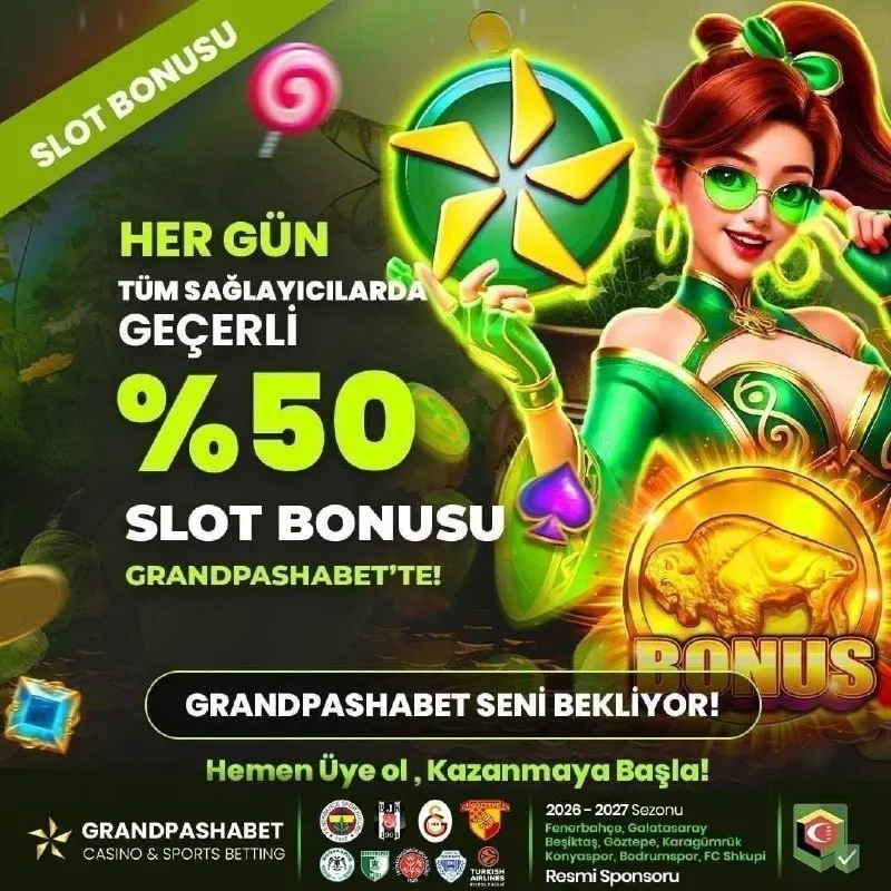 Grandpashabet Telegram: 💫HER GÜN %50 SLOT BONUSU GRANDPASHABET'TE! 🎰 Tüm slot sağlayıcılarında geçerli!…