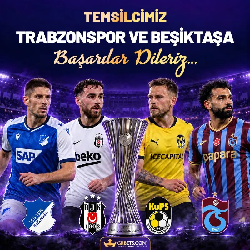 GRBets Telegram: TEMSİLCİLERİMİZE AVRUPA ARENASINDA BAŞARILAR DİLERİZ. 🔵Hoffenheim 2.00 vs 3.50…