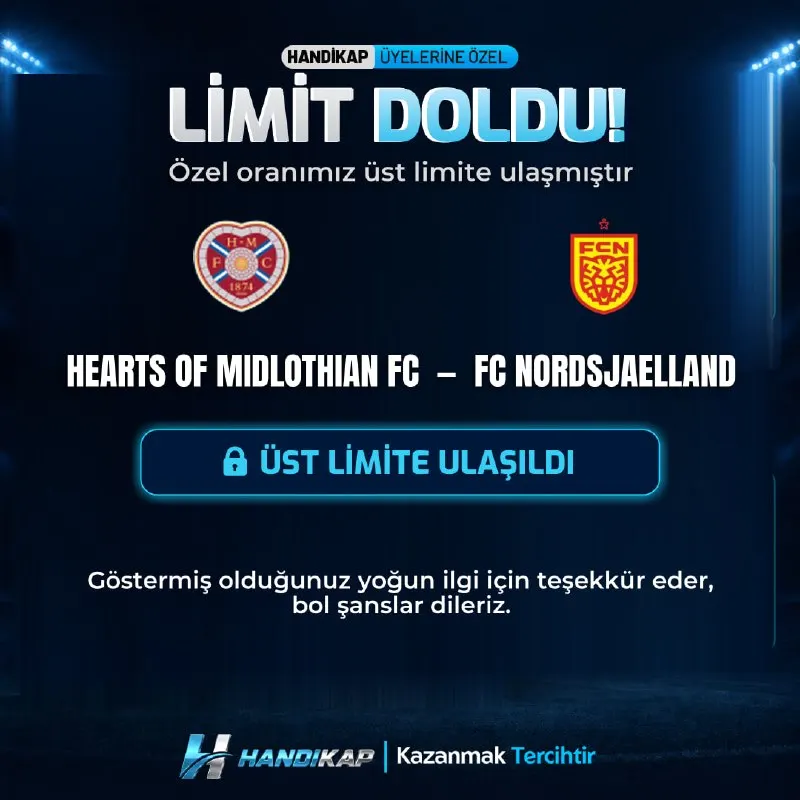 Handikap Bahis Telegram: ÖZEL ORANIN LİMİT DOLMUŞTUR , YENİ GELECEK ÖZEL ORANLARI KAÇIRMAMAK İÇİN…