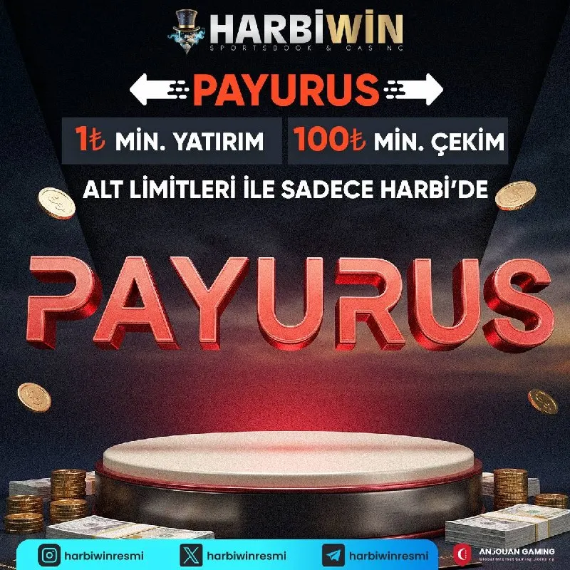 Harbiwin Telegram: 💳 PAYURUS İLE 👽🤫 YATIRIM İMKANI HARBİWİN'DE! 💸 Sorunsuz ve güvenli biçimde…