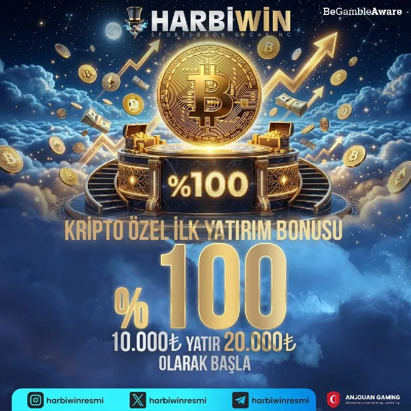 Harbiwin Telegram: 🌏 KRİPTOYA ÖZEL %100 İLK YATIRIM BONUSU! 💸Kripto ile yatır, bakiyeni anında…