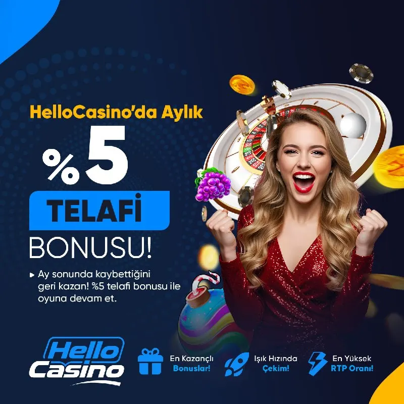 Hellocasino Telegram: 🥰🥰🥰 🥰🥰🥰 Aylık Telafi Şans Bonusu 🚨 📅 Sadece Ayın 🤍. Gününe Özel 🕙 0️⃣0️⃣🔣0️⃣0️⃣…