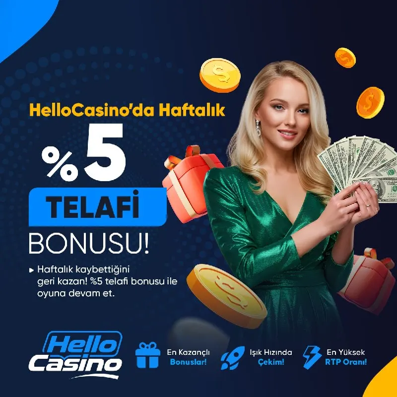 Hellocasino Telegram: 🌟🌟🌟 🌟🌟🌟 Haftalık Şans Bonusu 🚨 📅 Sadece Pazartesi Günleri 🕙 0️⃣0️⃣🔣0️⃣0️⃣ 'dan…