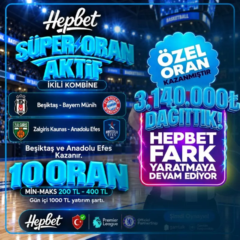 Hepbet Telegram: ⚽️KOMBİNE KUPON KAZANDI! 💸Bir Özel Oran Daha Kazandı! Özel oran keyfi Hepbet’te…