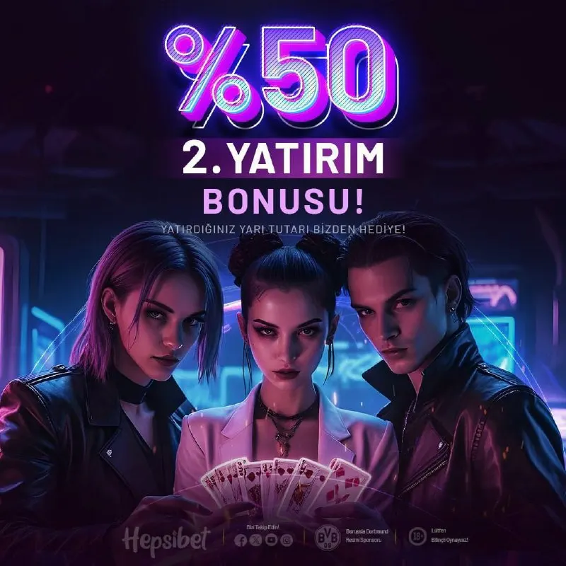 Hepsibet Telegram: 🏆 Yatırdığınız miktarın %50 HepsiBet'ten hediye olarak alın, kazancınıza kazanç…