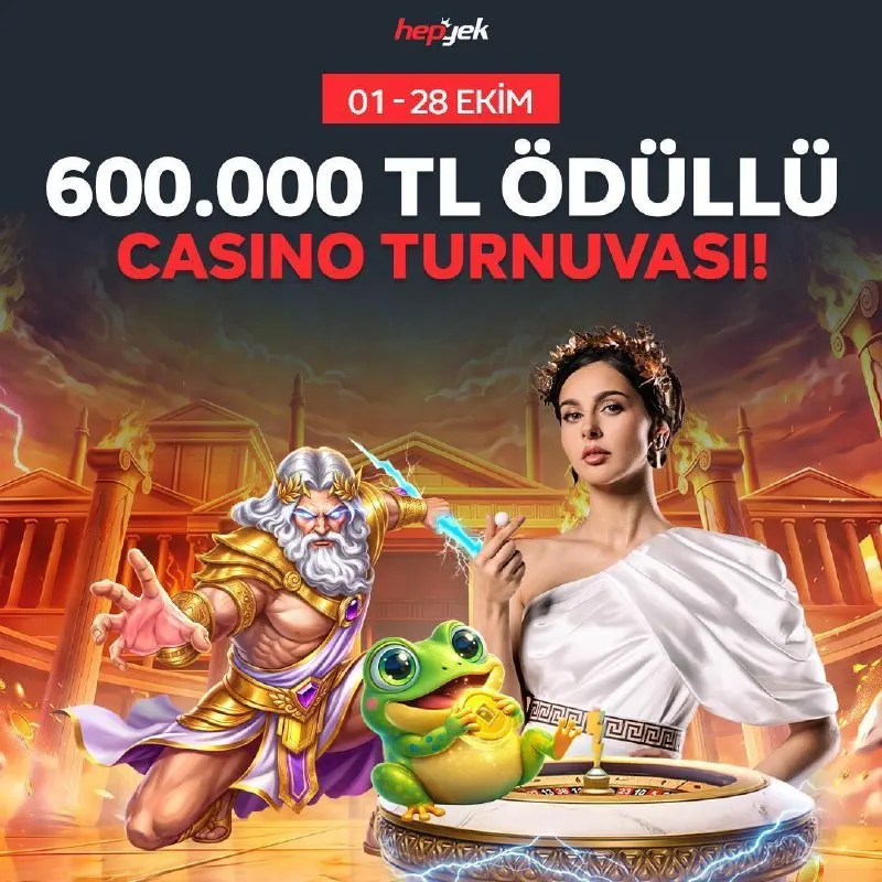 Hepyek Telegram: 🎰 600.000 TL ÖDÜLLÜ CASINO TURNUVASI GELİYOR! Ekim boyunca sürecek büyük…