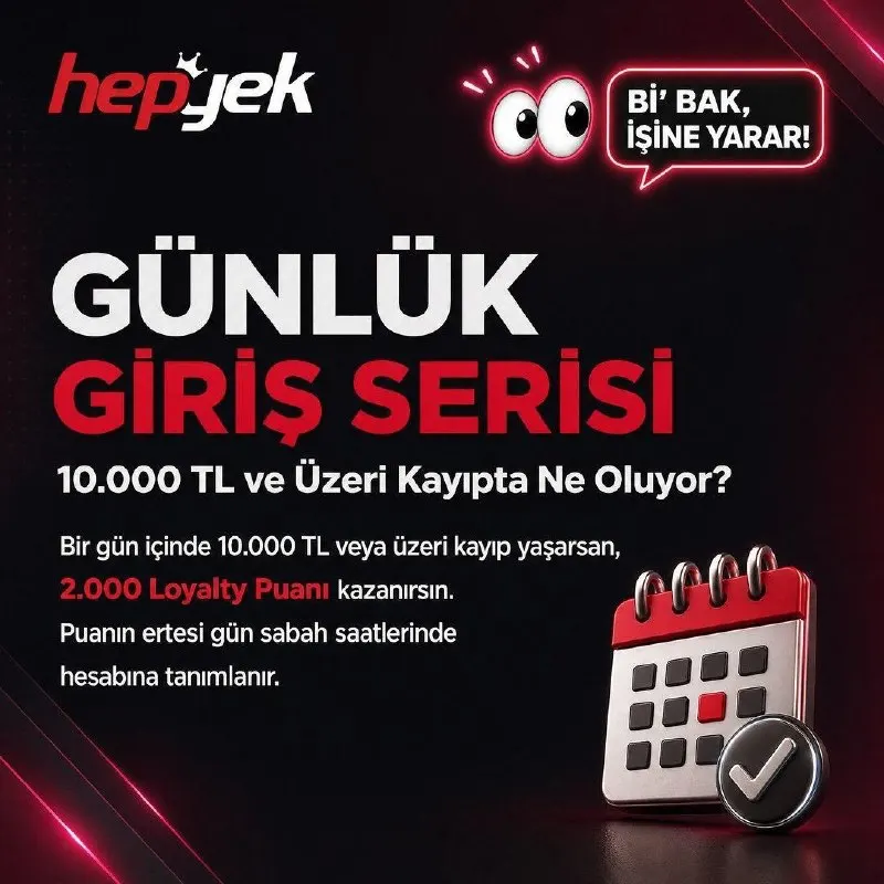 Hepyek Telegram: 📅 🔢🔢❎🔢🔢🔢 🅰️🅰️ VE ÜZERİ KAYIPTA NE OLUYOR? 💠 Bir gün içinde 10.000 TL veya üzeri…